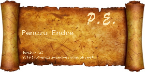 Penczu Endre névjegykártya